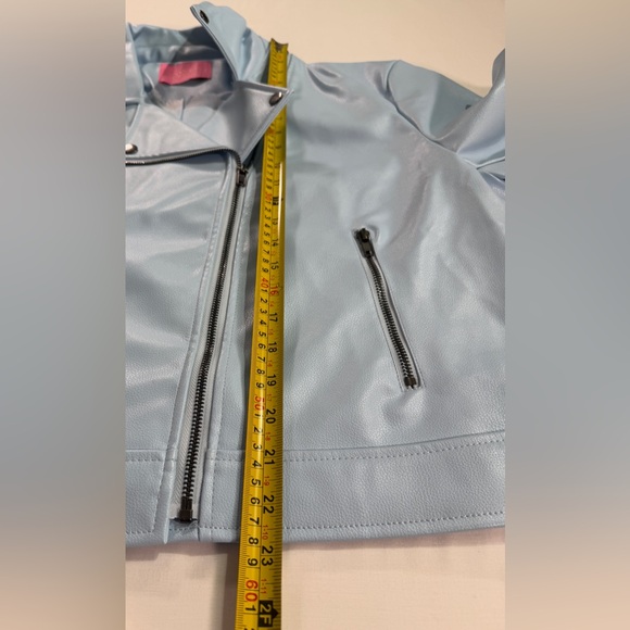Azalea Wang Women's Light Blue Moto Jacket Size 2X - Picture 12 of 13